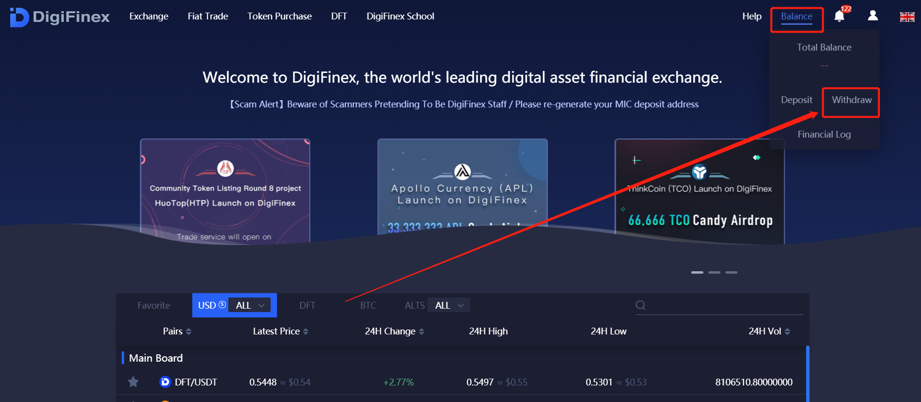 【Withdraw】- How to Withdraw in Website – DigiFinex Help Center